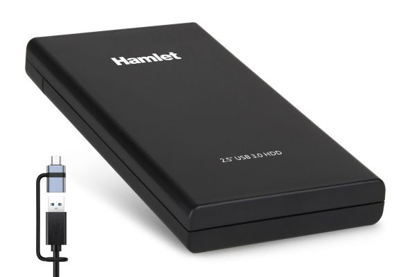 BOX ESTERNO 2,5 SATA III HDD E SSD USB-A + USB-C [HXD25U30-CX]