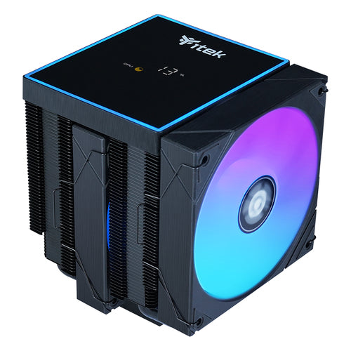 ITEK DISSIPATORE AD ARIA ICY-6HATP - SKT UNIVERSALE, 250W TDP, 6 HEATPIPE, 2X12CM FAN, ARGB TEMP. [ITACI6HATP]