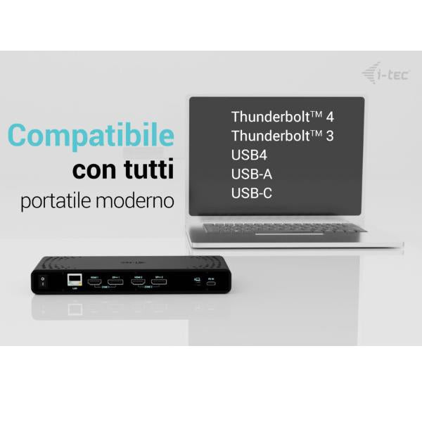 i-tec Universal Dual 4K Display Docking Station + Power Delivery 85W [CADUA4KDOCKPDB]