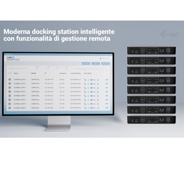 DOCK UNIVERSALE INTELLIGENT Doppio Monitor 2x DP, 2x HDMI, PD 100W con alimentatore [CAINTGDUAL4KDOCPDIT]