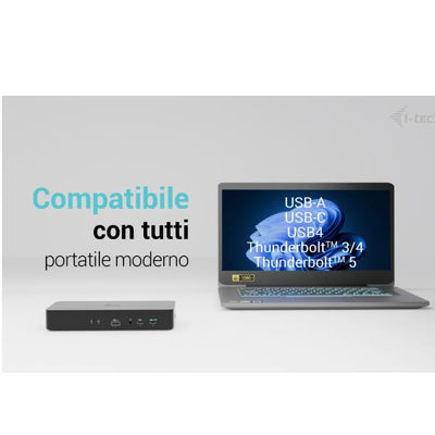 DOCK UNIVERSALE INTELLIGENT Doppio Monitor 2x DP, 2x HDMI, PD 100W con alimentatore [CAINTGDUAL4KDOCPDIT]
