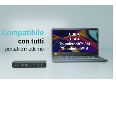 I-TEC USB-C DOCKING STATION INTELLIGENT 3 DISPLAY, POWER DELIVERY 100W, IT [C31INTGTRI4KDOCPDIT]
