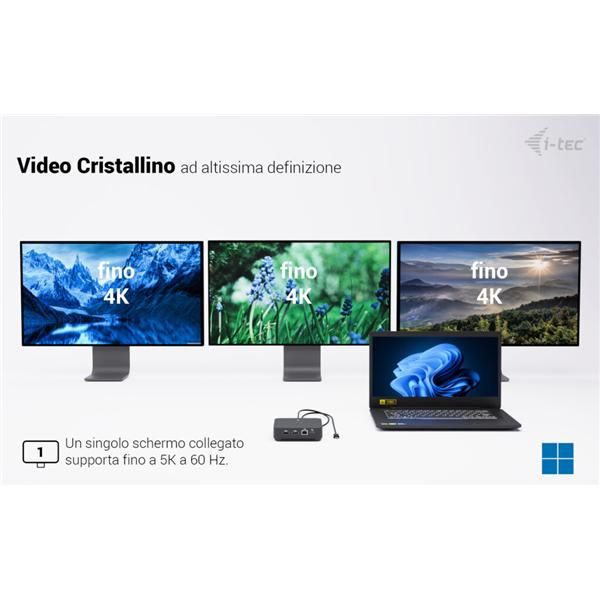 i-tec USB-C DP Dual HDMI Docking Station with Power Delivery 100 W [C31TRIPLEVIDEODPPRO]