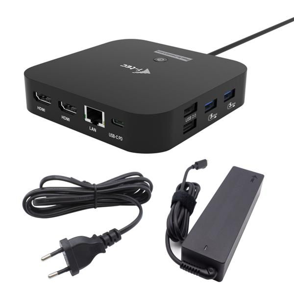I-TEC DOCKING STATION USB-C DUAL HDMI CON POWER DELIVERY 100 W PIU CARICATORE 100W [C31DUALHDMIDPD100]