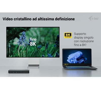 DOCK THUNDERBOLT 4 Doppio display (2xDP, 1xTB4) +5xUSB+ Power Delivery da 90 W con alimentatore [TB4INTGDUAL4KDOCPDIT]