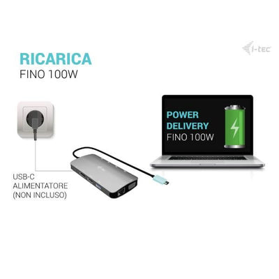 DOCKING USB-C METAL NANO 3 MONITOR (HDMI+VGA+DP), 5xUSB 3.2 [C31NANOTRIDOCKPD]