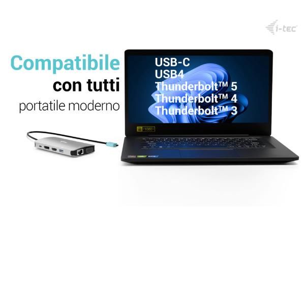 DOCKING USB-C METAL NANO 3 MONITOR (HDMI+VGA+DP), 5xUSB 3.2 [C31NANOTRIDOCKPD]
