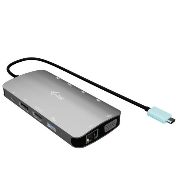 DOCKING USB-C METAL NANO 3 MONITOR (HDMI+VGA+DP), 5xUSB 3.2 [C31NANOTRIDOCKPD]