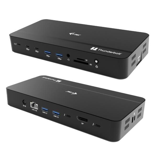 I-TEC THUNDERBOLT 5 Triplo Display, PD140W con alimentatore, Slot M.2 NVMe per espandere lo storage fino a 7000 MB/s [TB5TRIPLEDOCKM2PDIT]