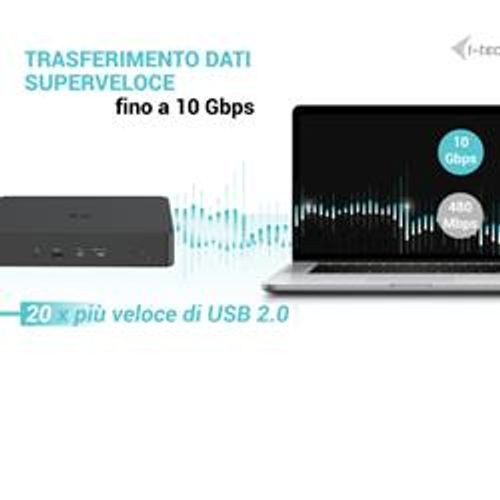 DOCKING STATION UNIVERSALE USB 3.0 / USB-C / TB Doppio Monitor (2xDP+2xHDMI) + PD100W con Alimentatore [CADUAL4KDOCKPD2IT]