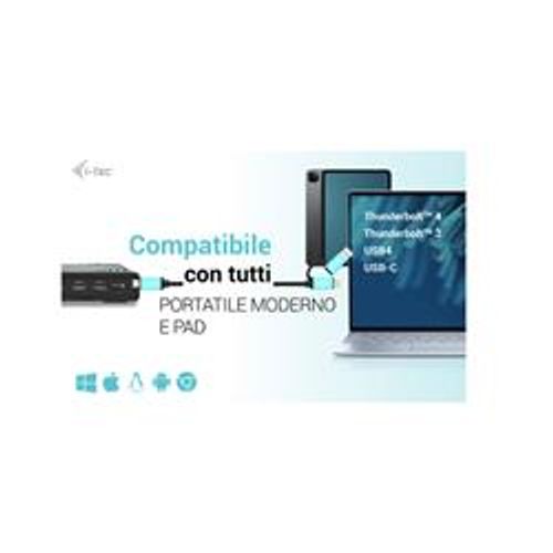 Docking Station USB-C Triplo Monitor (3 Monitor: 2xDP / 1xHDMI) + 7 USB fino a 10Gbps + PD100W con Alimentatore [C31TRIPLE4KDOCKPDIT]