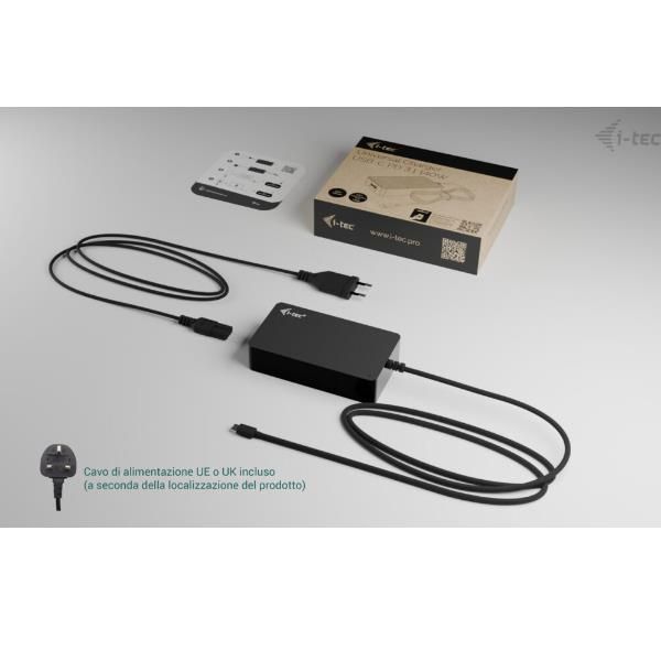 I-TEC UNIVERSAL CHARGER USB-C PD 3.1 140W [CHARGER-C140W]