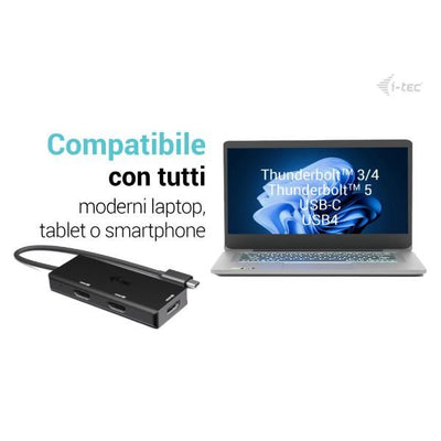 Adattatore Video USB-C fino a TRE MONITOR 4K HDMI (3xHDMI), con Power Delivery 100W [C31TRIPLE4KHDMIPD]