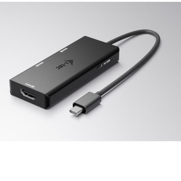 Adattatore Video USB-C fino a TRE MONITOR 4K HDMI (3xHDMI), con Power Delivery 100W [C31TRIPLE4KHDMIPD]
