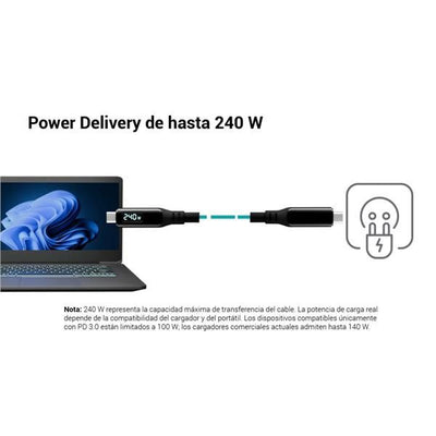 Cavo Thunderbolt 4/USB4 Class Pro da 240 W con LCD (40 Gbps, 150 cm) [TB4CBL150CMPRO]