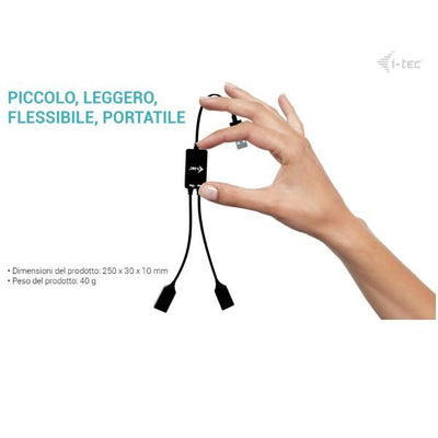 i-tec USB-A Cable HUB 2 port (2x USB-A) [U3CBLHUB2A]