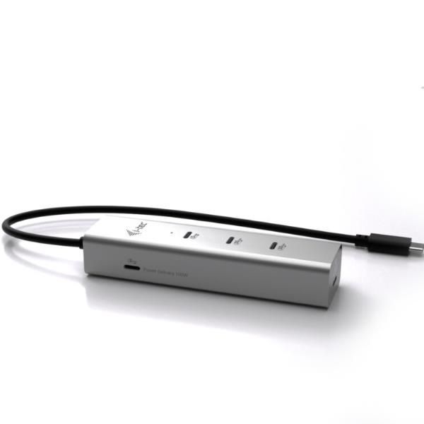 HUB di ricarica USB-C a 5 porte con video USB-C 8K + PD 85 W [C31HUBMETAL8KPDPRO]
