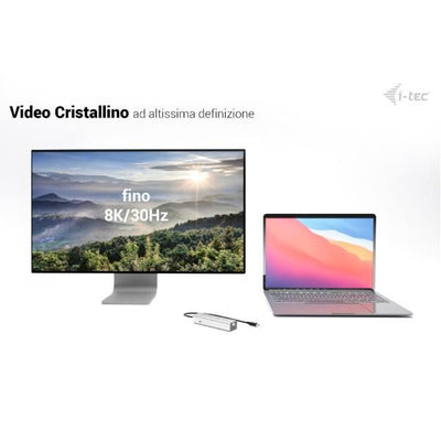 HUB di ricarica USB-C a 5 porte con video USB-C 8K + PD 85 W [C31HUBMETAL8KPDPRO]