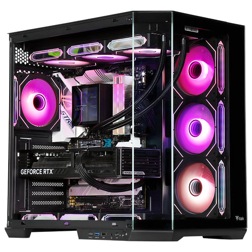 ITEK CASE DARK CAVE AKU - GAMING TOWER, ATX, 4X12CM ARGB FAN, USB3, TYPE-C, TEMP GLASS SIDE FRON [ITGCADCAKB]