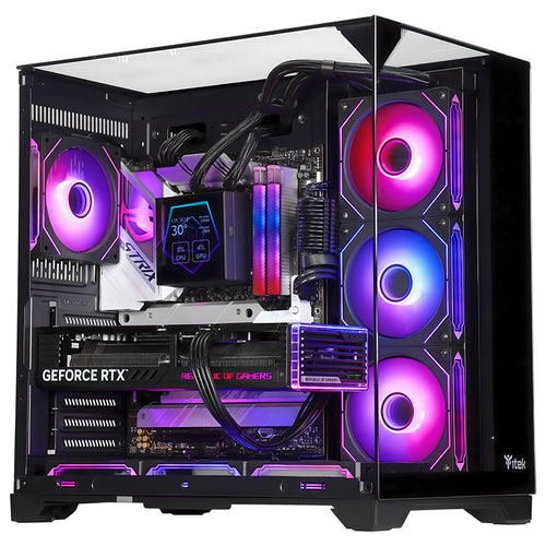 ITEK CASE DARK CAVE PANO - GAMING TOWER, ATX, 4X12CM ARGB FAN, 2XUSB3, TYPE-C, TEMP GLASS TOP, SID [ITGCADCPAB]