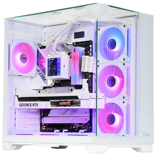 ITEK CASE DARK CAVE PANO - GAMING TOWER, ATX, 4X12CM ARGB FAN, 2XUSB3, TYPE-C, TEMP GLASS TOP, SID [ITGCADCPAW]