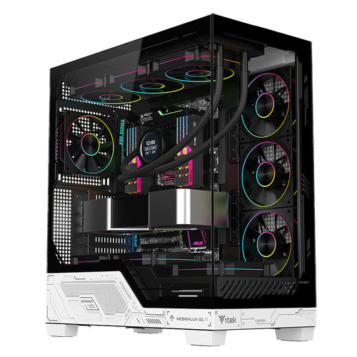ITEK CASE NEBRALUX 01 GAMING TOWER ATX 4x12CM ARGB FAN 2xUSB3 TYPE-C TEMP GLASS SIDE FRONT PA [ITGCANL01]