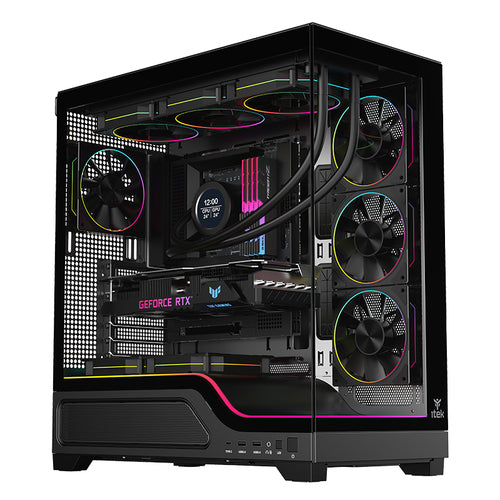 CASE SHOWBUI WAVE 82B GAMING TOWER ATX 4x12CM ARGB FAN 2xUSB3 TYPE-C DARKER TEMP GLASS SIDE FRON [ITGCASBW82B]