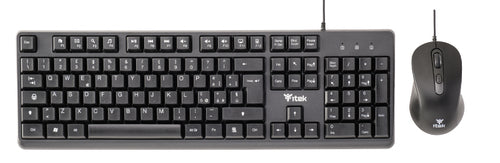 ITEK TASTIERA + MOUSE DEC C01 USB MOUSE OTTICO 3600DPI TASTIERA MEMBRANA 105 TASTI CAVO 1.5M [ITKMDECC01]