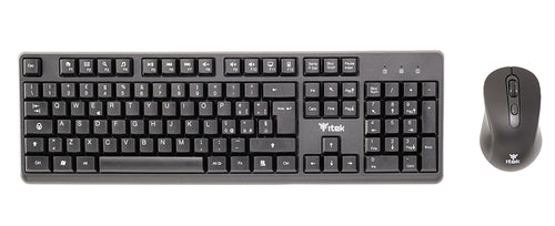 ITEK TASTIERA + MOUSE DEC W01 WIRELESS 2.4G MOUSE OTTICO 1600DPI TASTIERA MEMBRANA 105 TAST [ITKMDECW01]