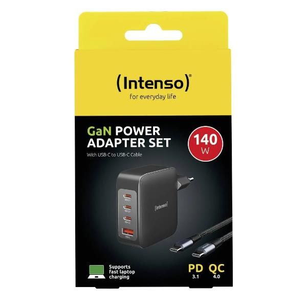 INTENSO POWER ADAPTER INCLUDING CHARGING 140W + DATA CABLE NYLON 2,0M [7814010]