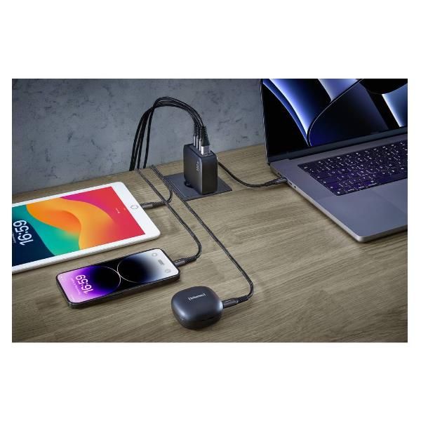 INTENSO POWER ADAPTER INCLUDING CHARGING 140W + DATA CABLE NYLON 2,0M [7814010]
