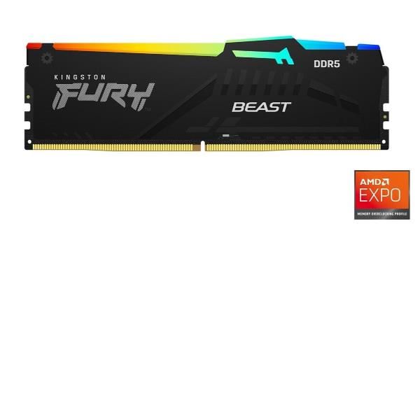 Kingston FURY Beast 16GB 5600MT/s DDR5 CL36 DIMM RGB - 16 GB - 1 x 16 GB [KF556C36BBEA-16]