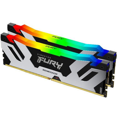 Kingston - FURY 32GB (2x16GB) DDR5 6400MT/s CL32 Renegade Silver/Black RGB XMP [KF564C32RSAK2-32]
