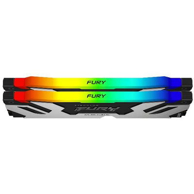 Kingston - FURY 32GB (2x16GB) DDR5 6400MT/s CL32 Renegade Silver/Black RGB XMP [KF564C32RSAK2-32]