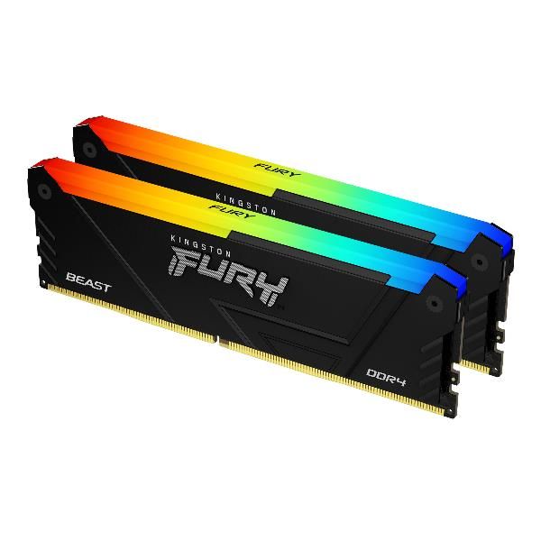 Kingston Fury Beast 32GB - RGB - DDR4 - 2x16GB [KF432C16BB2AK2/32]