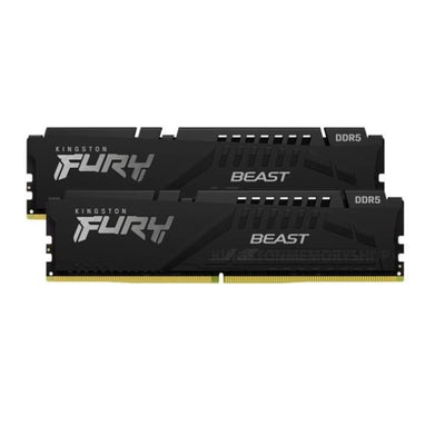 Kingston Fury Beast 2x32GB - DDR5 - 6000MT/s - CL36 - DIMM - 288-pin - Black [KF560C36BBEK2-64]