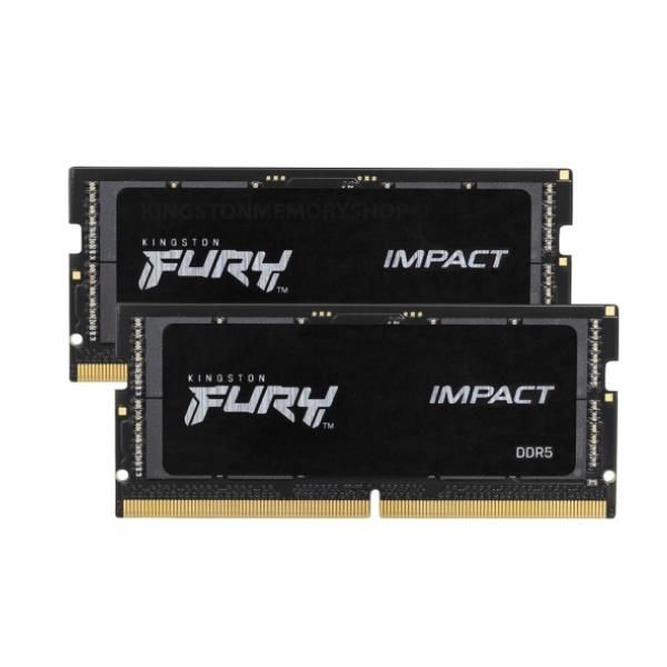 Kingston FURY Impact 32GB DDR5 SO-DIMM - 2x16GB - 4800MHz - CL38 - 1.1V [KF548S38IBK2-16]