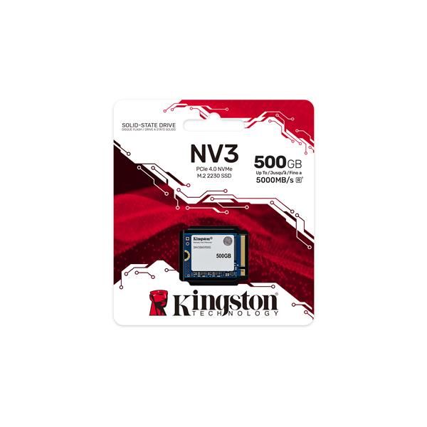 KINGSTON SSD NV3 INTERNO 500GB PIC-E M.2 2230 NVME 4.0 [SNV3SM3/500G]