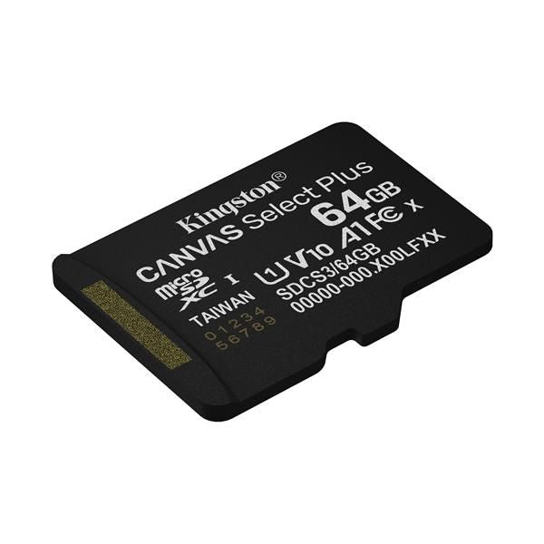 MicroSDXC Canvas Select Plus Gen3 64GB con adattatore [SDCS3/64GB]