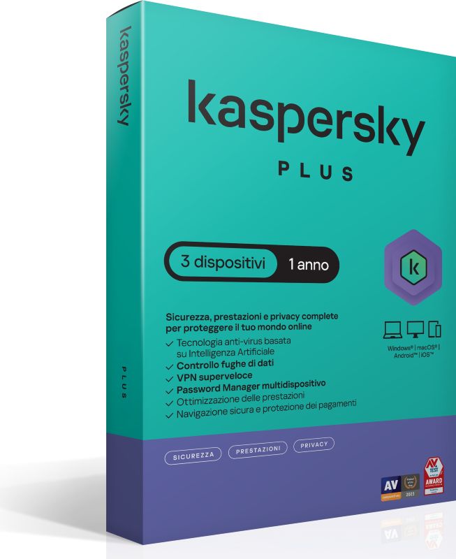 KASPERSKY PLUS 3DEV 1Y SUPERSLIMBOX IT [KL1042T5CFS-SSB]