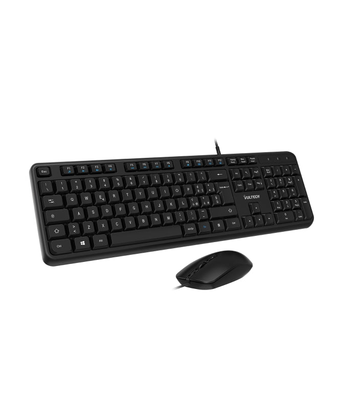 VULTECH TASTIERA E MOUSE BUNDLE, CON FILO USB, 2000DPI [KM-811]