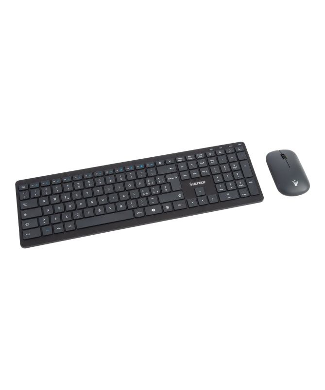 VULTECH TASTIERA E MOUSE BUNDLE, WIRELESS LOW PROFILE A FORBICE, TASTI FUNZIONALI, 2000DPI REGOLABIL [KM-851W]