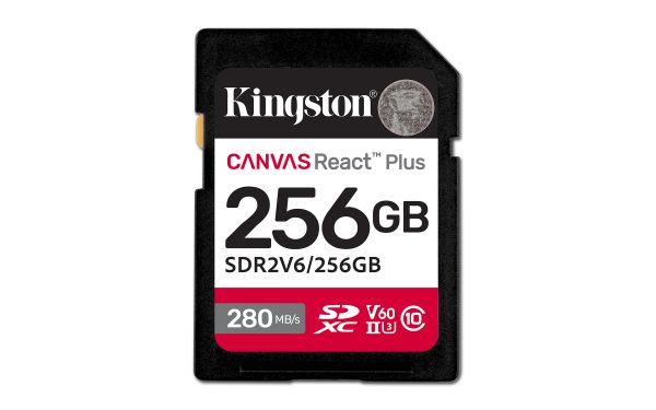 256GB CANVAS REACTPLUS SDXC UHSII 280R/150W U3 V60 [SDR2V6/256GB]