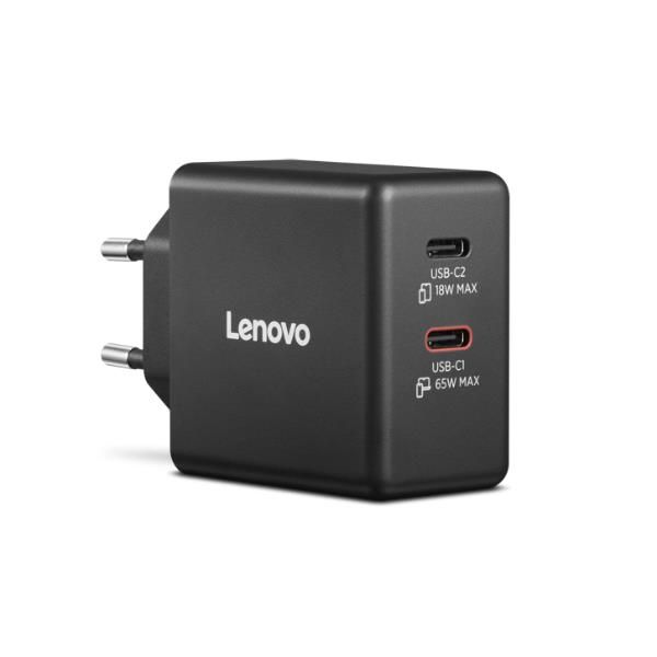 Caricabatterie Lenovo Dual USB-C 65W GaN [40AW065BEU]