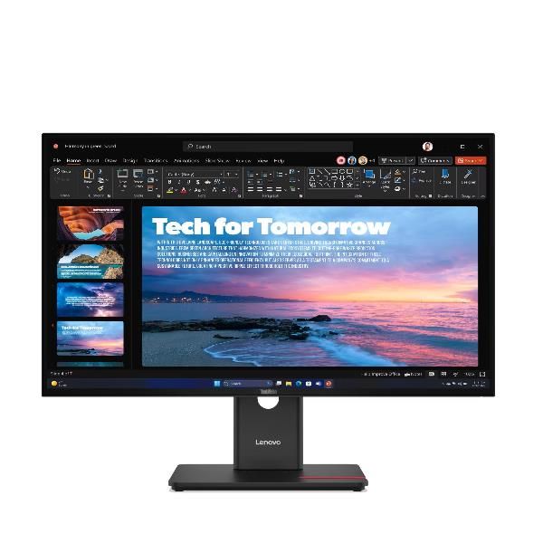 Lenovo ThinkVision T27QD-40 - 27 inch - Quad HD IPS LED Monitor - 2560x1440 - 120Hz - Pivot / HAS / RJ45 / USB-C [64AAGAT2EU]