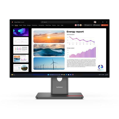 Lenovo ThinkVision P24Q-40 - 24 inch - Quad HD IPS LED Monitor - 2560x1440 - 120Hz - Pivot / HAS / USB-C [64B2GAT1EU]