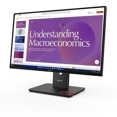 Lenovo ThinkVision T24D-40 - 24 inch - Full HD IPS LED Monitor - 1920x1080 - Pivot / HAS / RJ45 / USB-C [64B9GAT1EU]