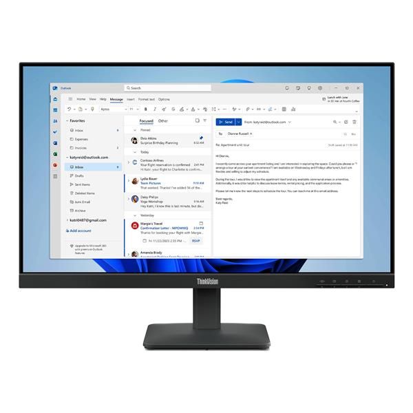 LENOVO MONITOR 23,8 LED IPS 16:9 FHD 6 MS 250 CDM, VGA/HDMI, S24-4e [64B5KAT1EU]