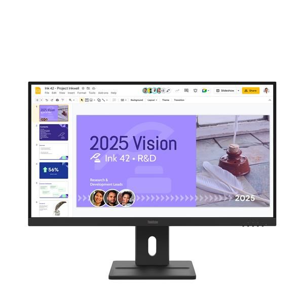 Lenovo ThinkVision E27Q-40 - 27 inch - Quad HD IPS LED Monitor - 2560x1440 - 100Hz - Pivot / HAS [64BDGAT4EU]