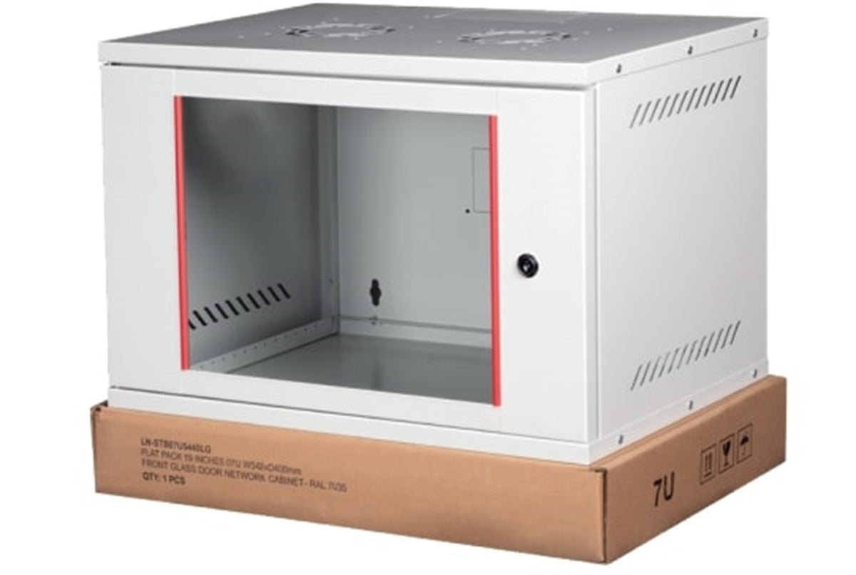 LINK ARMADIO RACK 19 A MURO 9U L 542MM X P 400MM, GRIGIO DISASSEMBLATO [LK1909U40S]